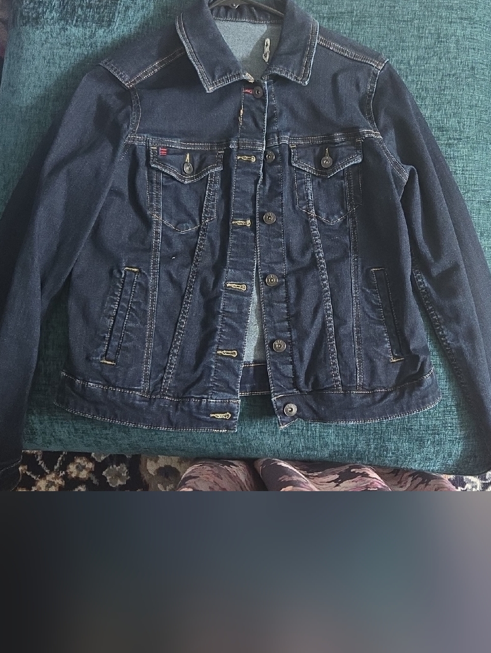 Dark Indigo Denim Jacket - Classic Button-Up